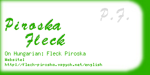 piroska fleck business card